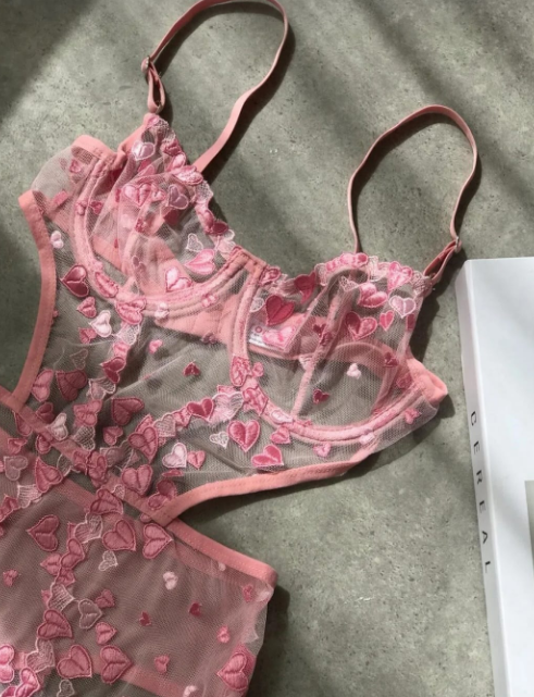 Pink Heart Bodysuit