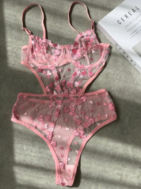 Pink Heart Bodysuit
